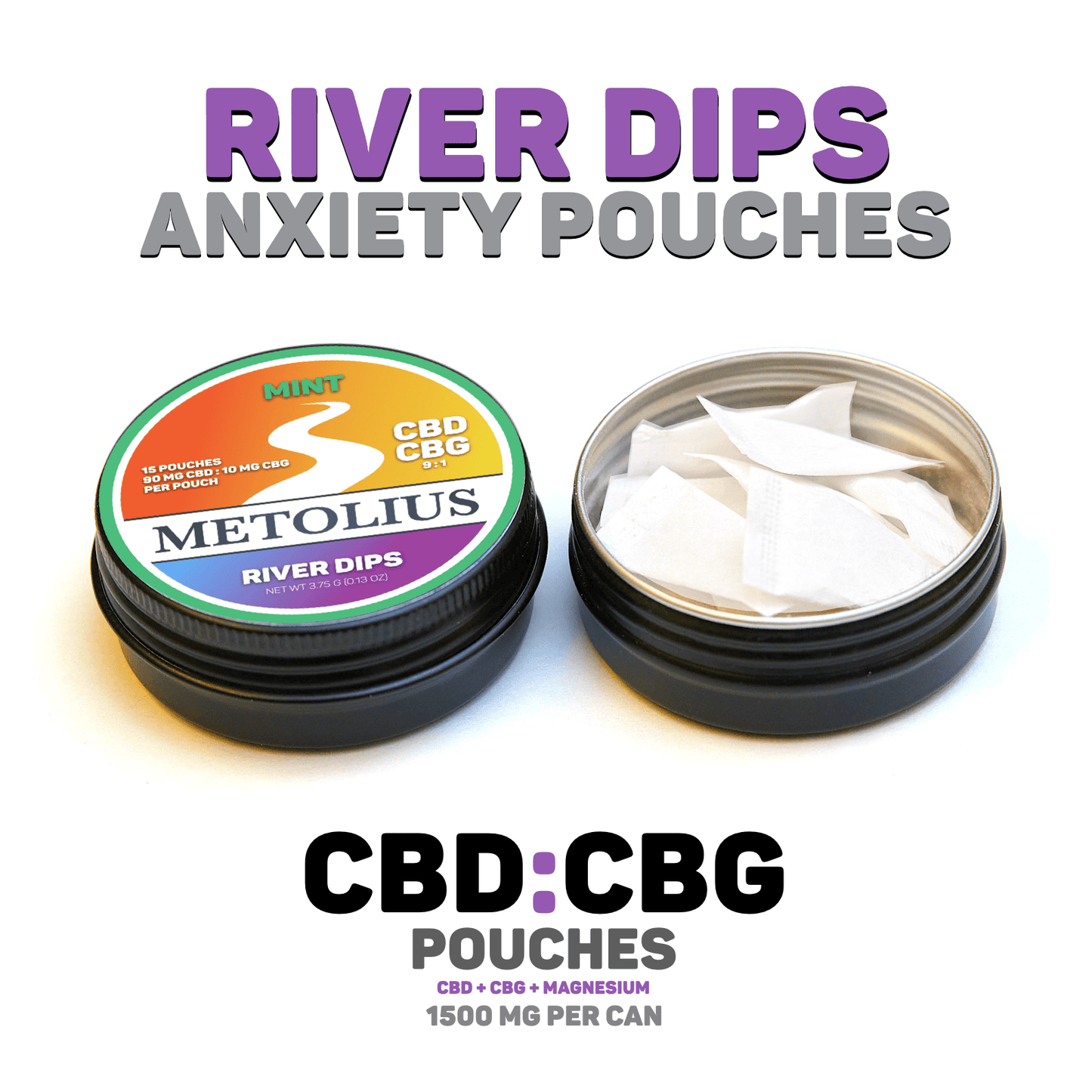 RIVER DIPS - CBD ISOLATE + CBG ISOLATE + MAGNESIUM CITRATE + STEVIA EXTRACT