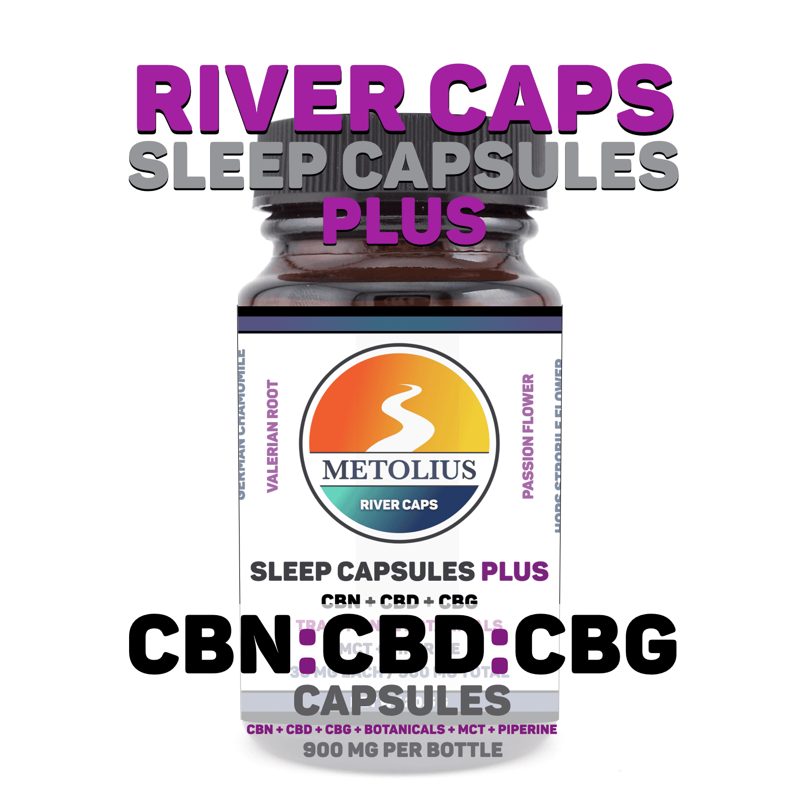 RIVER CAPS SLEEP PLUS - CBN + CBD + CBG EXTRACTS + TRADITIONAL