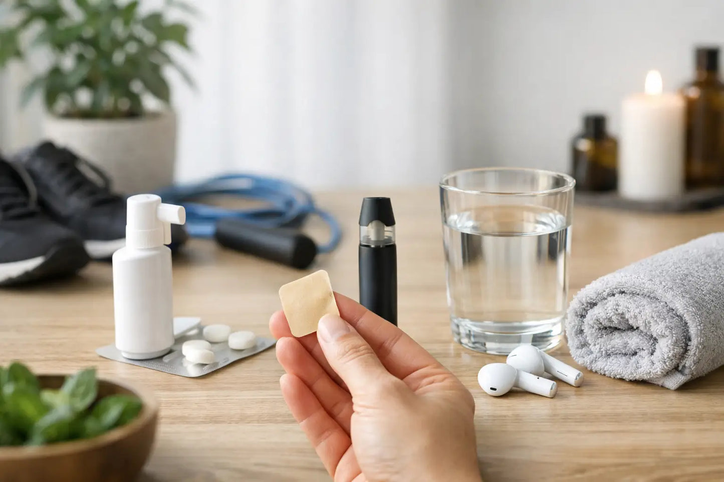 Nicotine Replacement Wellness Routine Example
