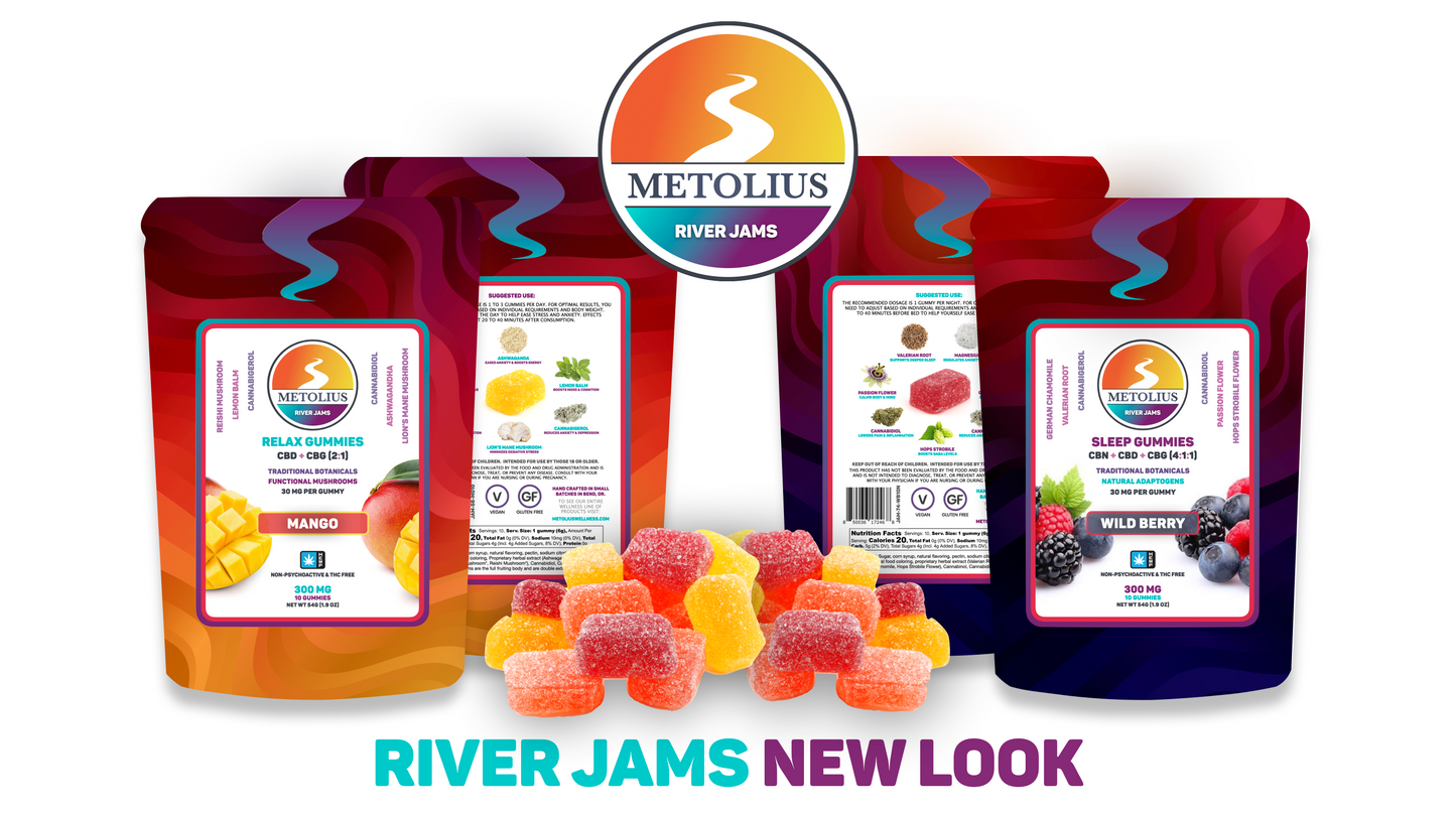 River Jams Gummies - New Look & Improved Packaging For Our Best Selling, Effective & Delectable Gummies