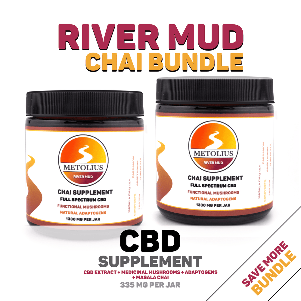 RIVER MUD CHAI BUNDLE - CBD EXTRACT + MEDICINAL MUSHROOMS + NATURAL ADAPTOGENS + MASALA CHAI