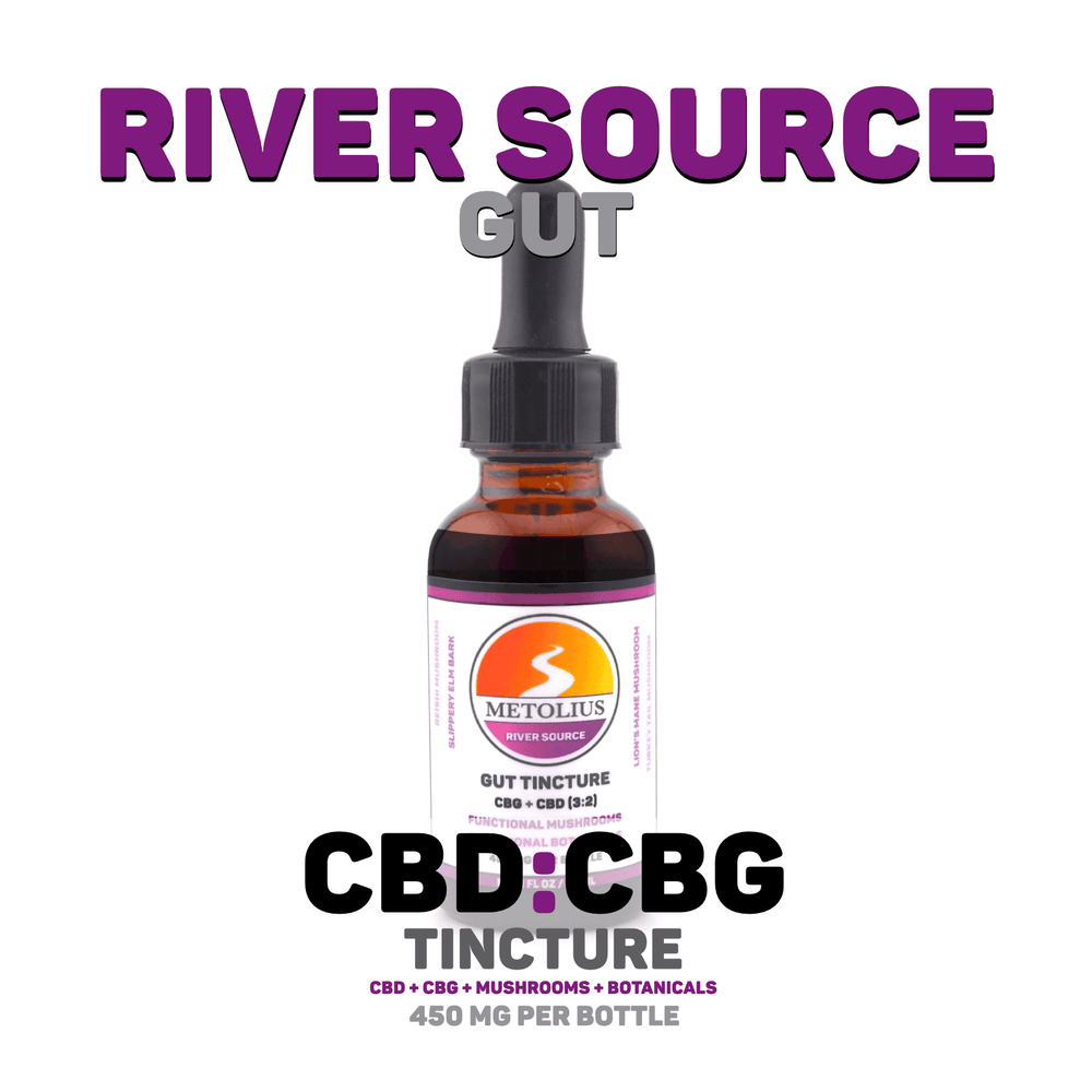 
                  
                    RIVER SOURCE GUT - CBD + CBG + FUNCTIONAL MUSHROOMS + TRADITIONAL BOTANICALS
                  
                