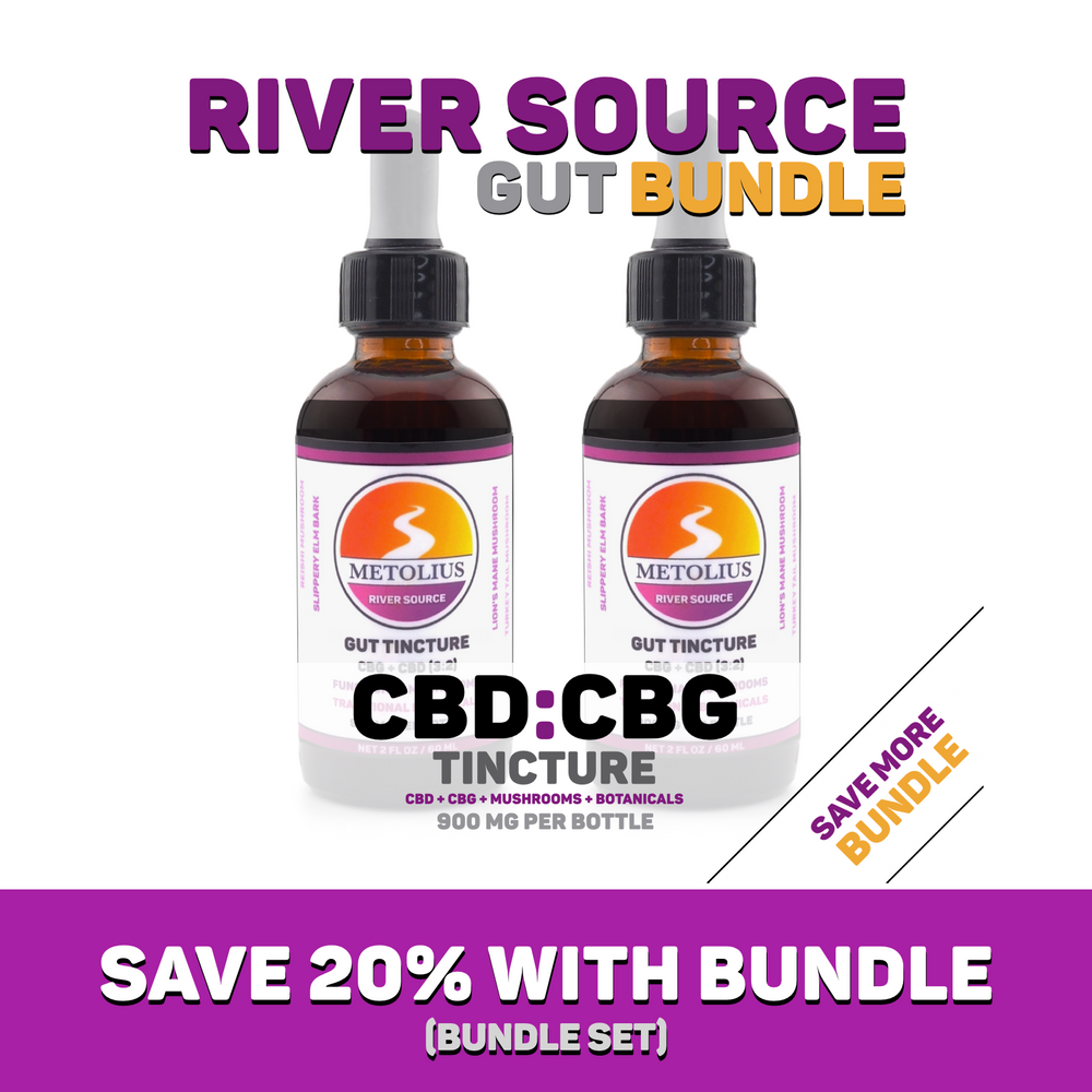 
                  
                    RIVER SOURCE GUT - CBD + CBG + FUNCTIONAL MUSHROOMS + TRADITIONAL BOTANICALS
                  
                