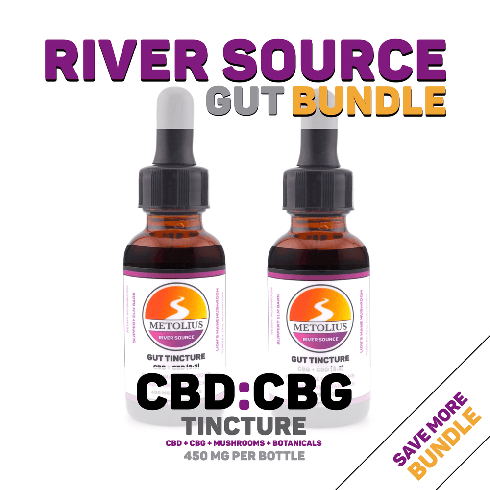 RIVER SOURCE GUT BUNDLE - CBD + CBG + FUNCTIONAL MUSHROOMS + TRADITIONAL BOTANICALS