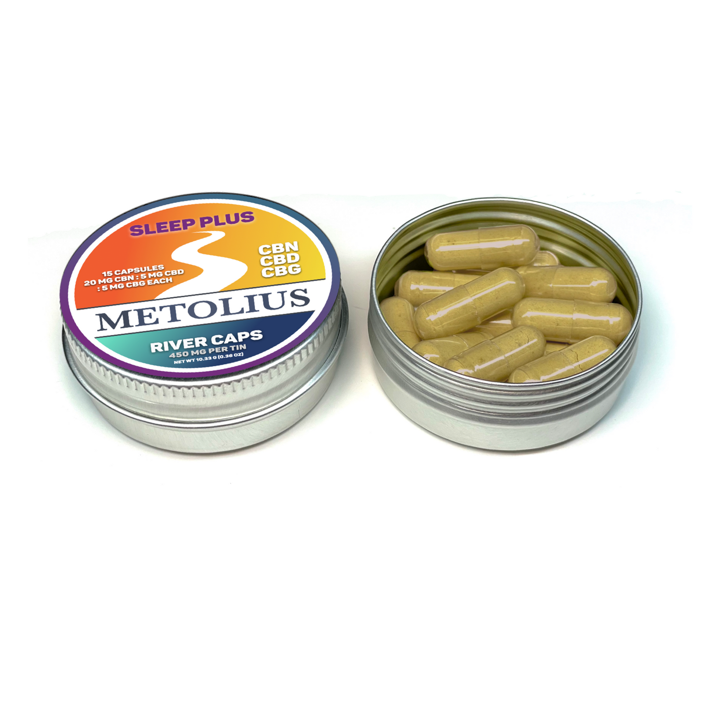 
                  
                    RIVER CAPS SLEEP PLUS - CBN + CBD + CBG EXTRACTS + TRADITIONAL BOTANICALS
                  
                