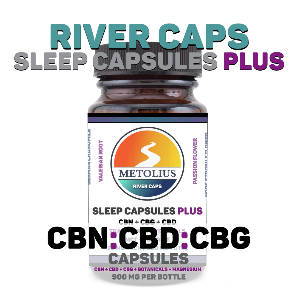 
                  
                    RIVER CAPS SLEEP PLUS - CBN + CBD + CBG EXTRACTS + TRADITIONAL BOTANICALS
                  
                