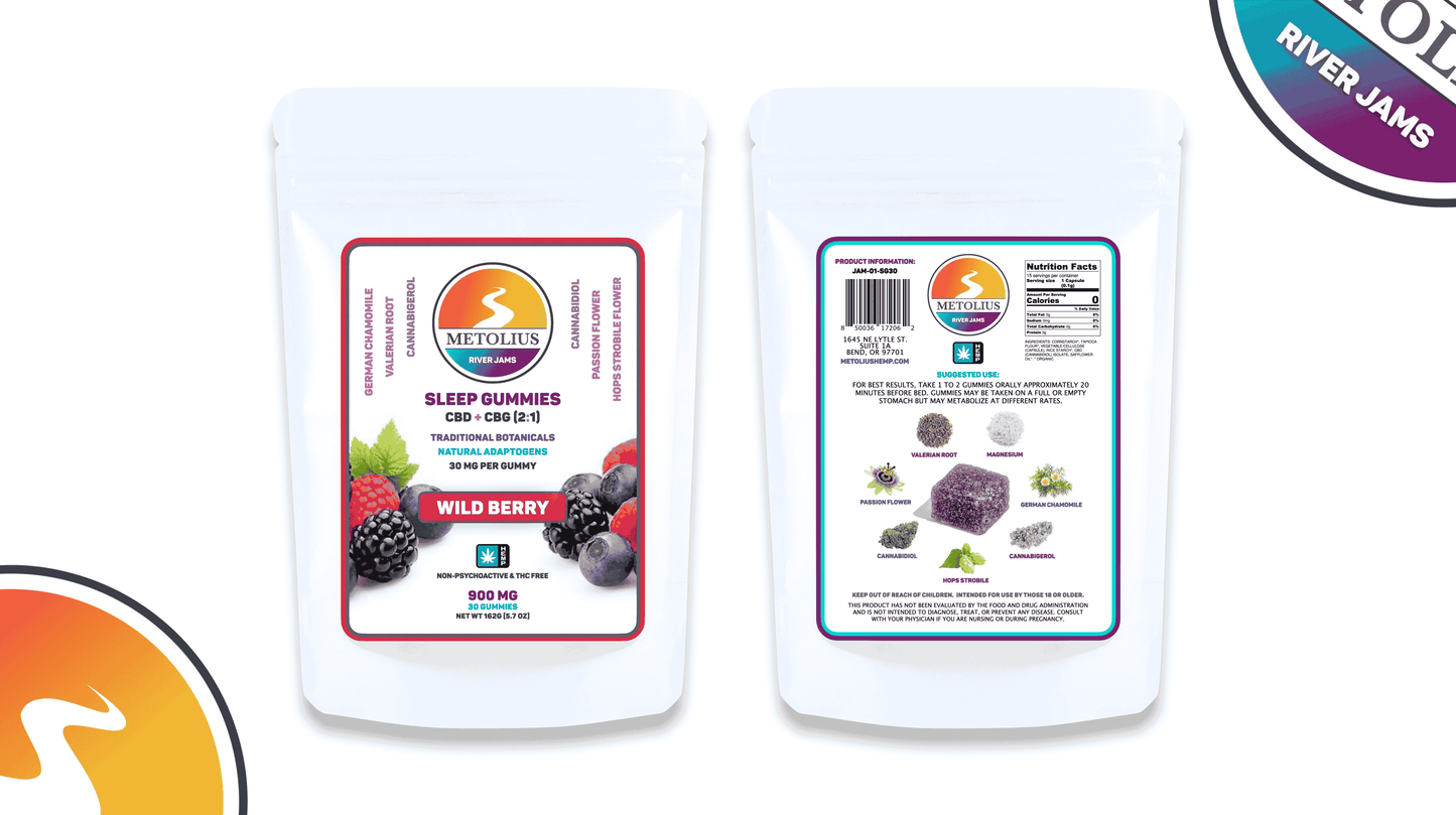 
                  
                    RIVER JAMS SLEEP BUNDLE - CBN + CBD + CBG + TRADITIONAL BOTANICALS + NATURAL ADAPTOGENS
                  
                