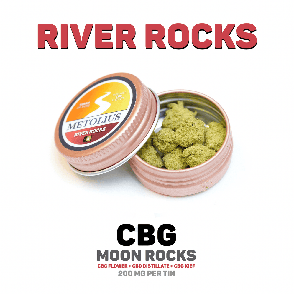 
                  
                    RIVER ROCKS - CBG FLOWER + CBD DISTILLATE + CBG KIEF
                  
                