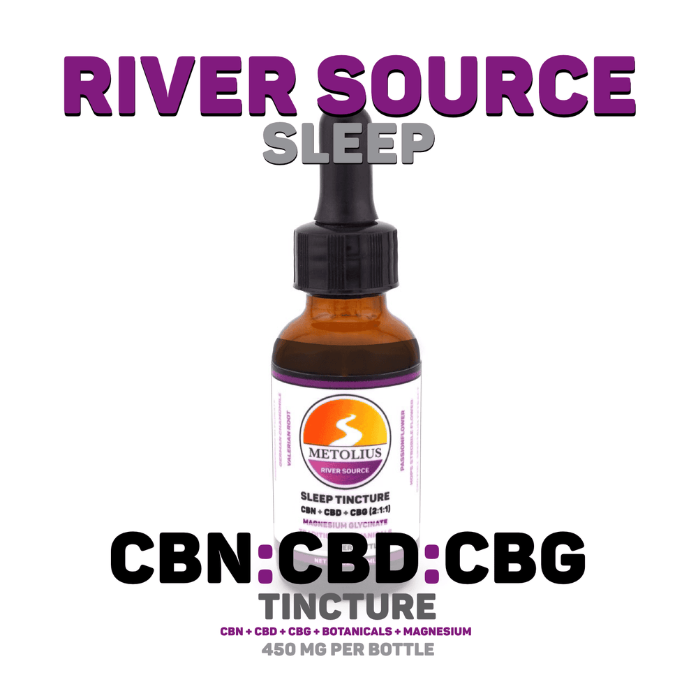 
                  
                    RIVER SOURCE SLEEP - CBN + CBD + CBG + TRADITIONAL BOTANICALS + MAGNESIUM GLYCINATE
                  
                
