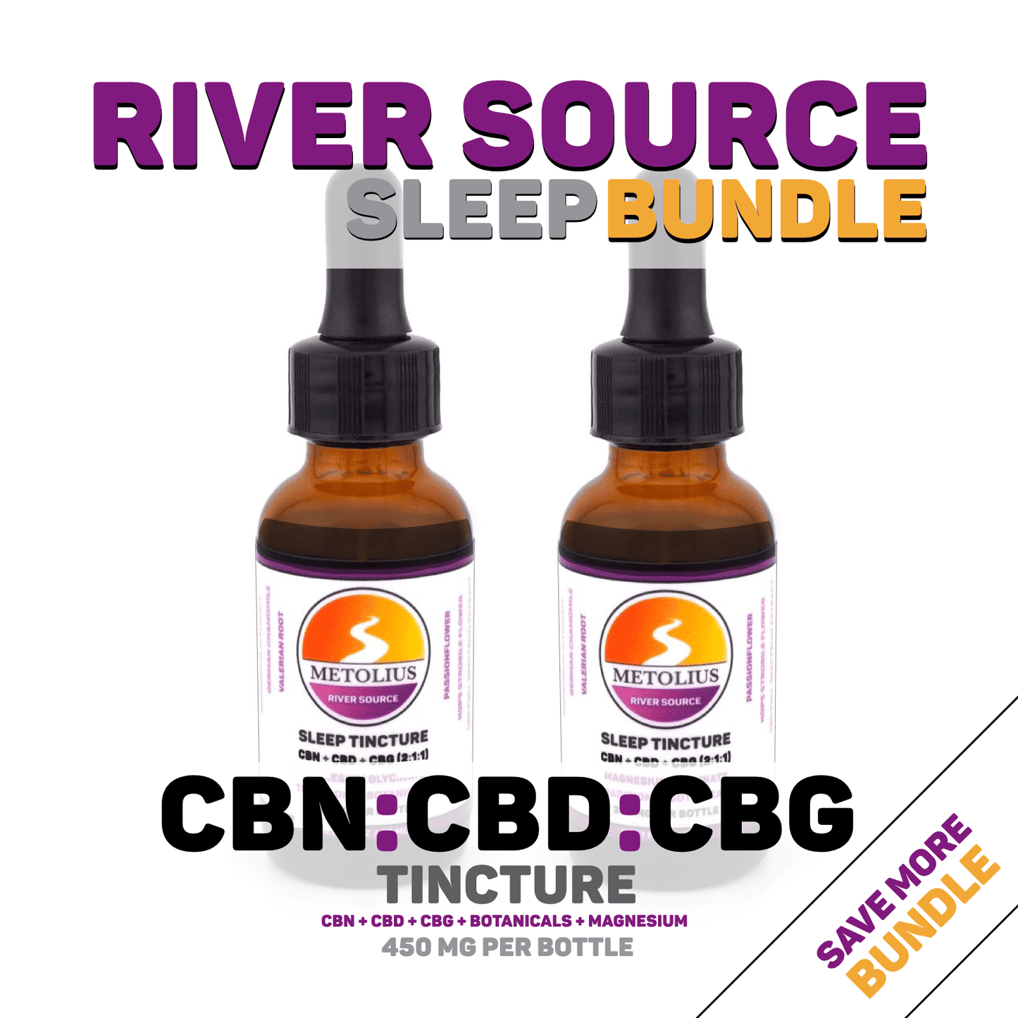 
                  
                    RIVER SOURCE SLEEP BUNDLE - CBN + CBD + CBG + TRADITIONAL BOTANICALS + MAGNESIUM GLYCINATE
                  
                