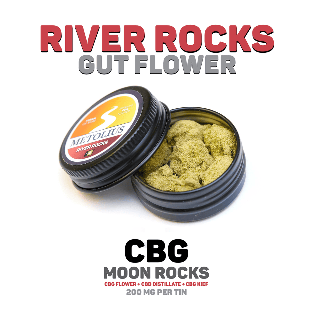 RIVER ROCKS - CBG FLOWER + CBD DISTILLATE + CBG KIEF