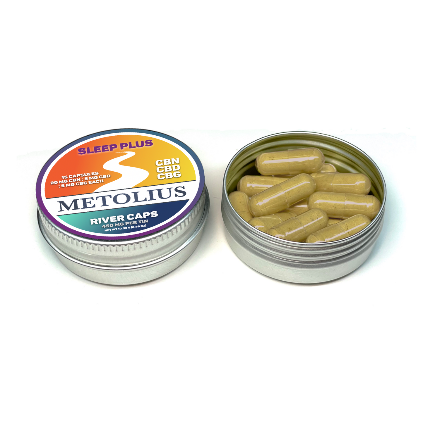 
                  
                    RIVER CAPS SLEEP PLUS - CBN + CBD + CBG EXTRACTS + TRADITIONAL BOTANICALS
                  
                