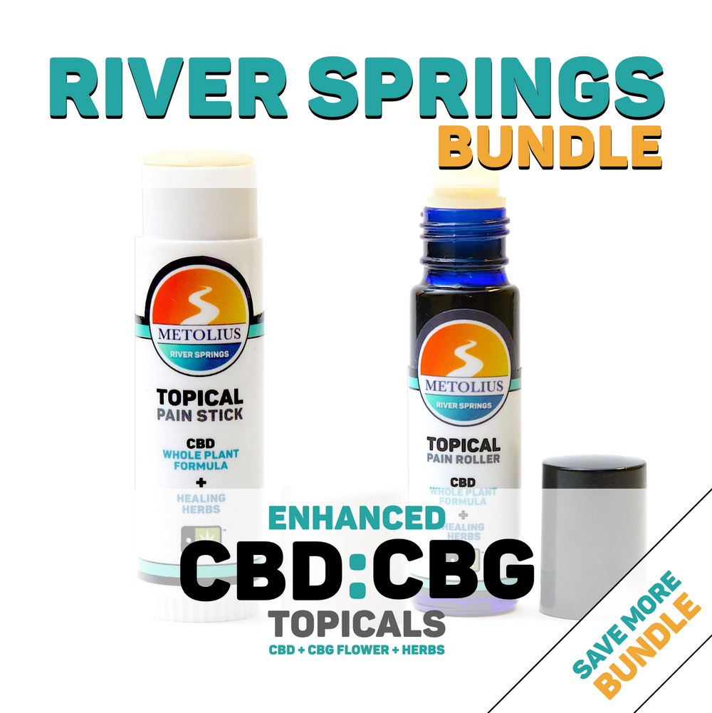 RIVER SPRINGS BUNDLE - CBD + CBG EXTRACT + ESSENTIAL OILS + HEALING HERBS